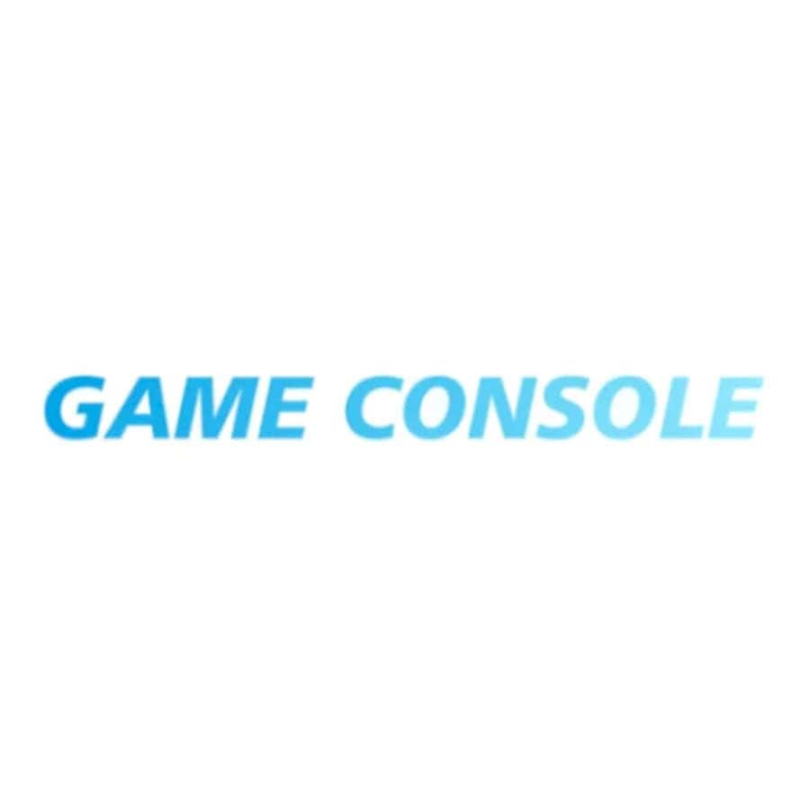 Game console logo with blue text on white background.