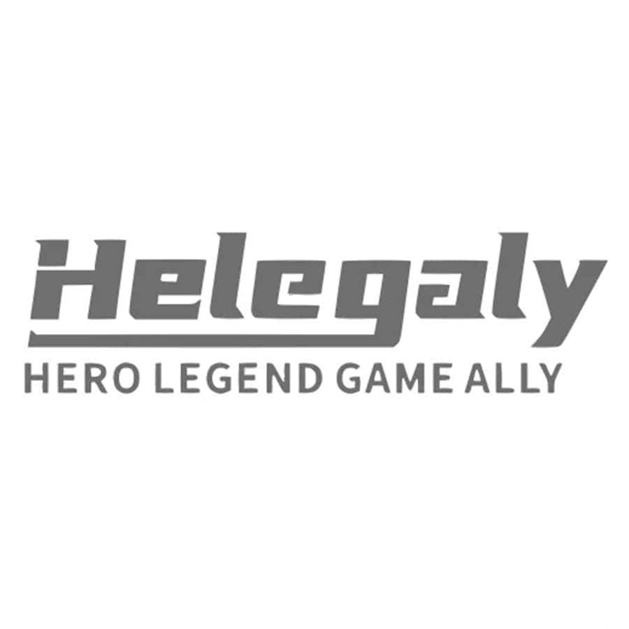 Helogaly logo for Hero Legend Game Ally with bold text design.