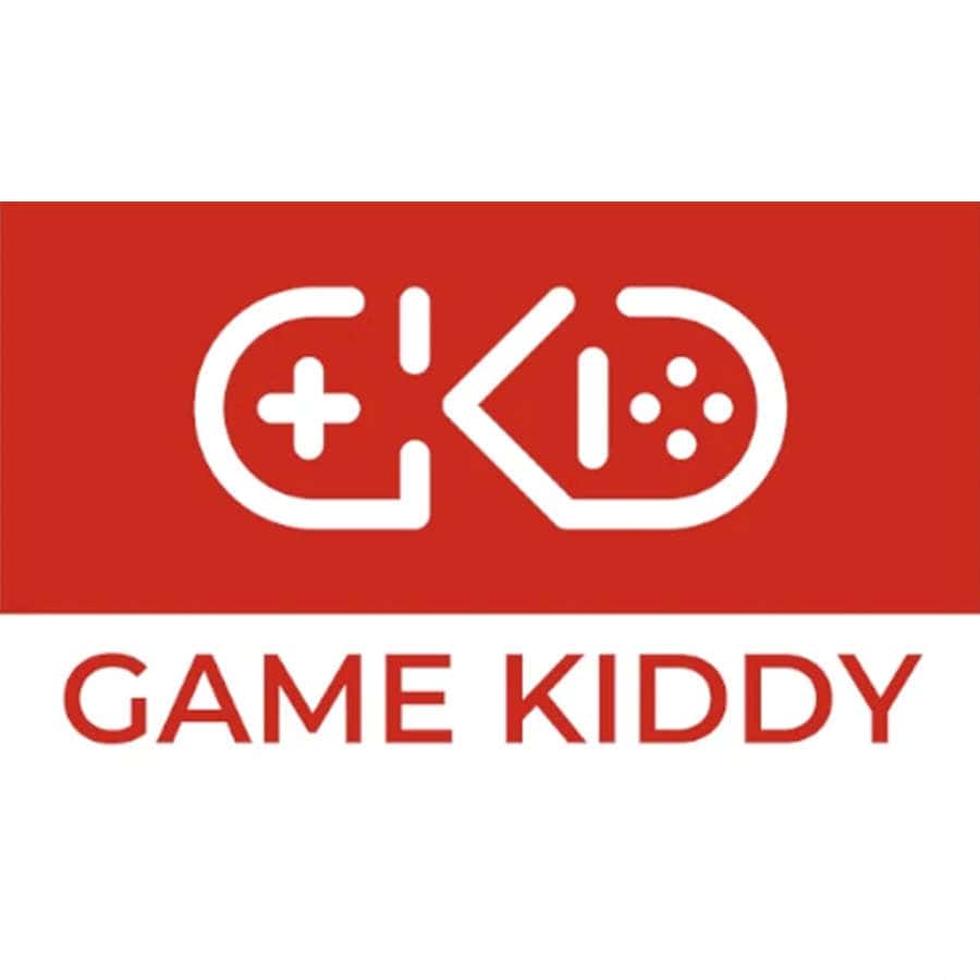 Game Kiddy logo with gaming controller icons for preloaded memory cards.