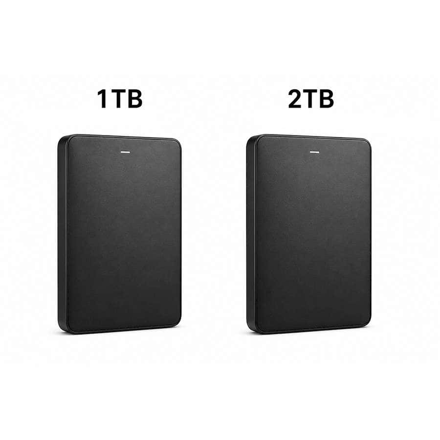 External hard drives for PlayStation 3 with 1TB and 2TB storage.
