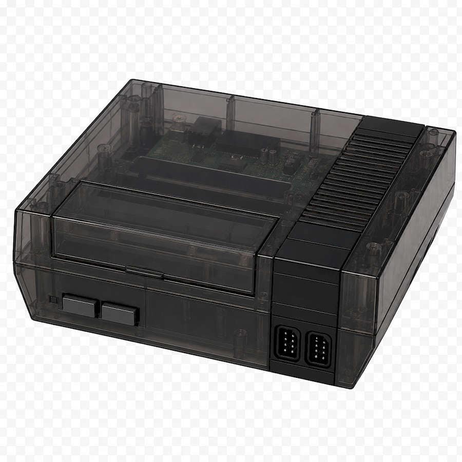 Transparent Black Nintendo Entertainment System (NES) + EverDrive