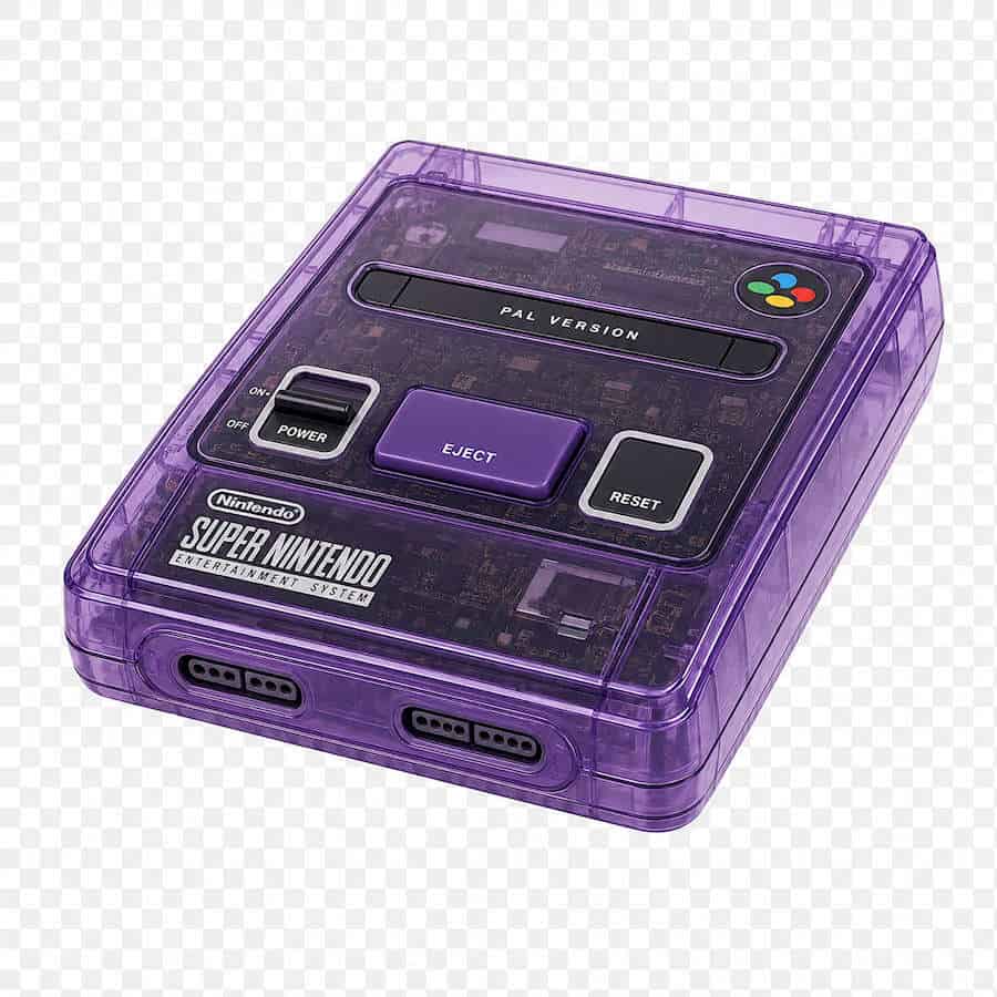 Transparent Black PAL Super Nintendo (SNES) + EverDrive – Ready-to