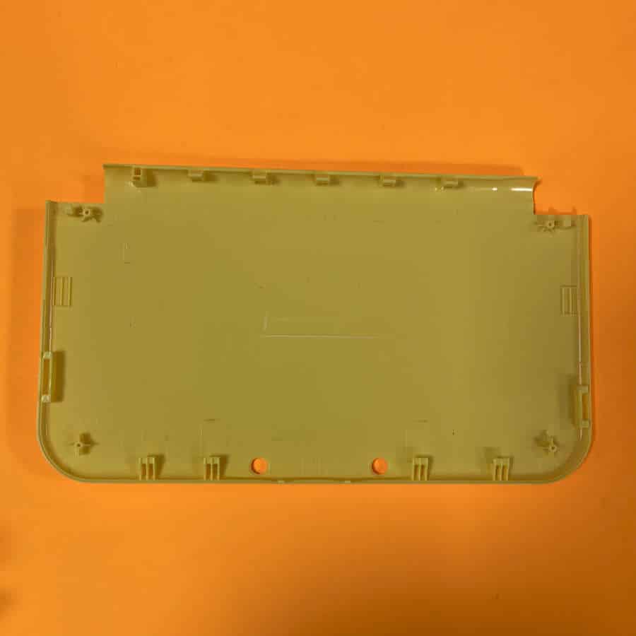 Yellow Pikachu style shell cover for Nintendo 3DS XL console.