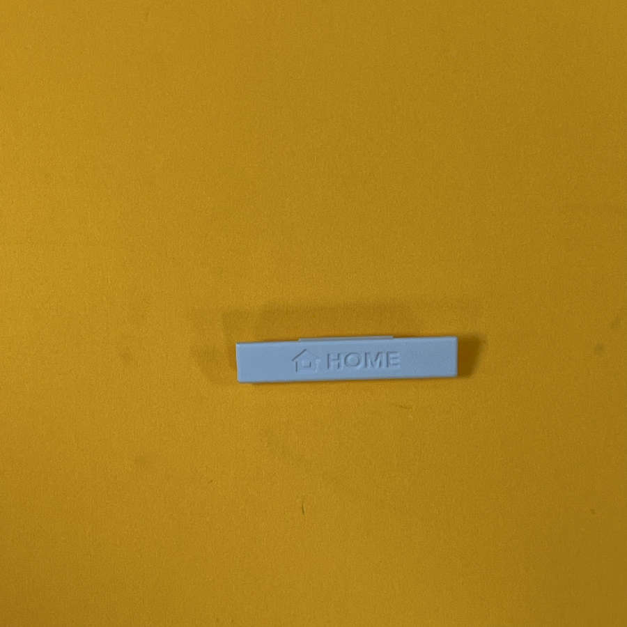 White home button for Nintendo 3DS XL with 'HOME' text and house icon.