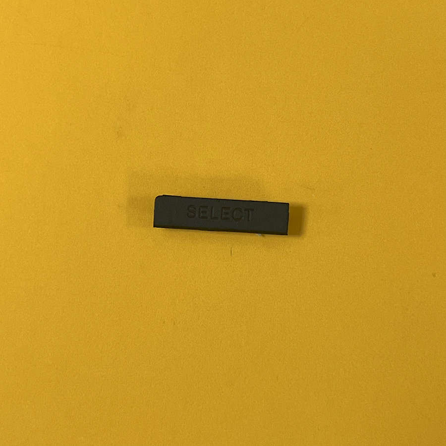 Black Nintendo 3DS XL select button for repair or replacement.