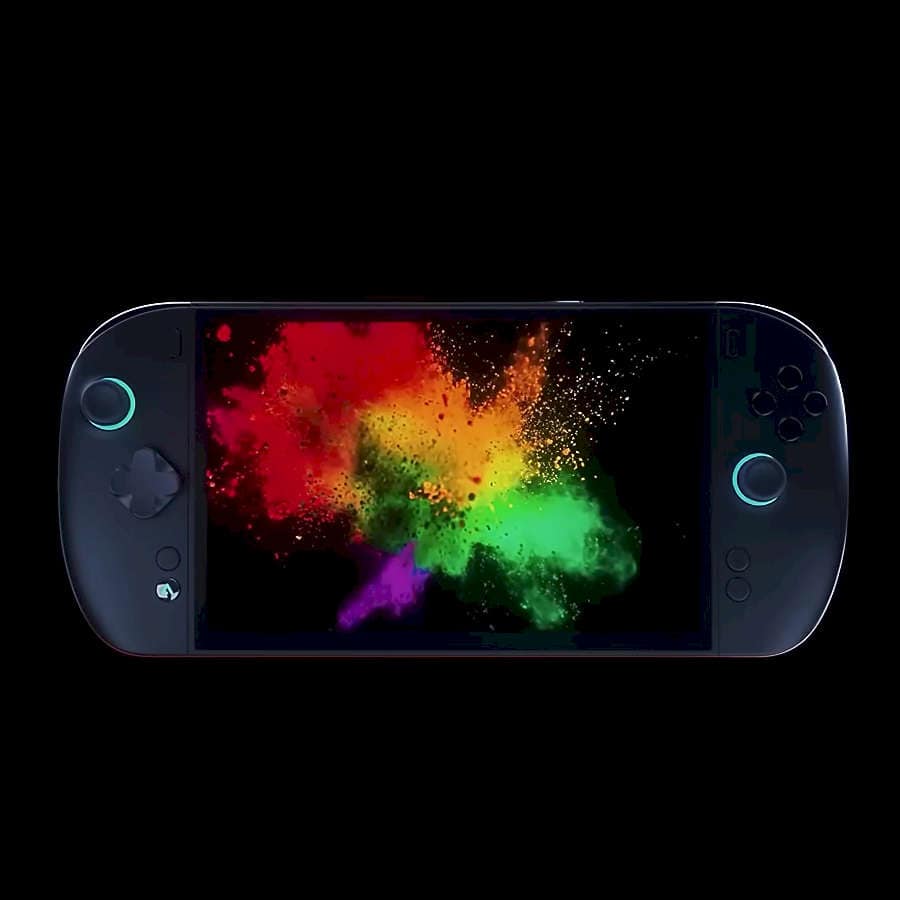 PreLoaded memory card for OneXPlayer 3 gaming device with colorful splash background.
