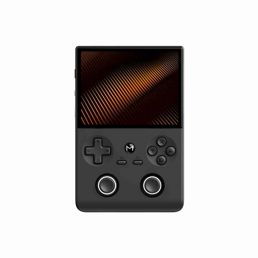 Portable gaming console with screen and control buttons for gaming on the go.
